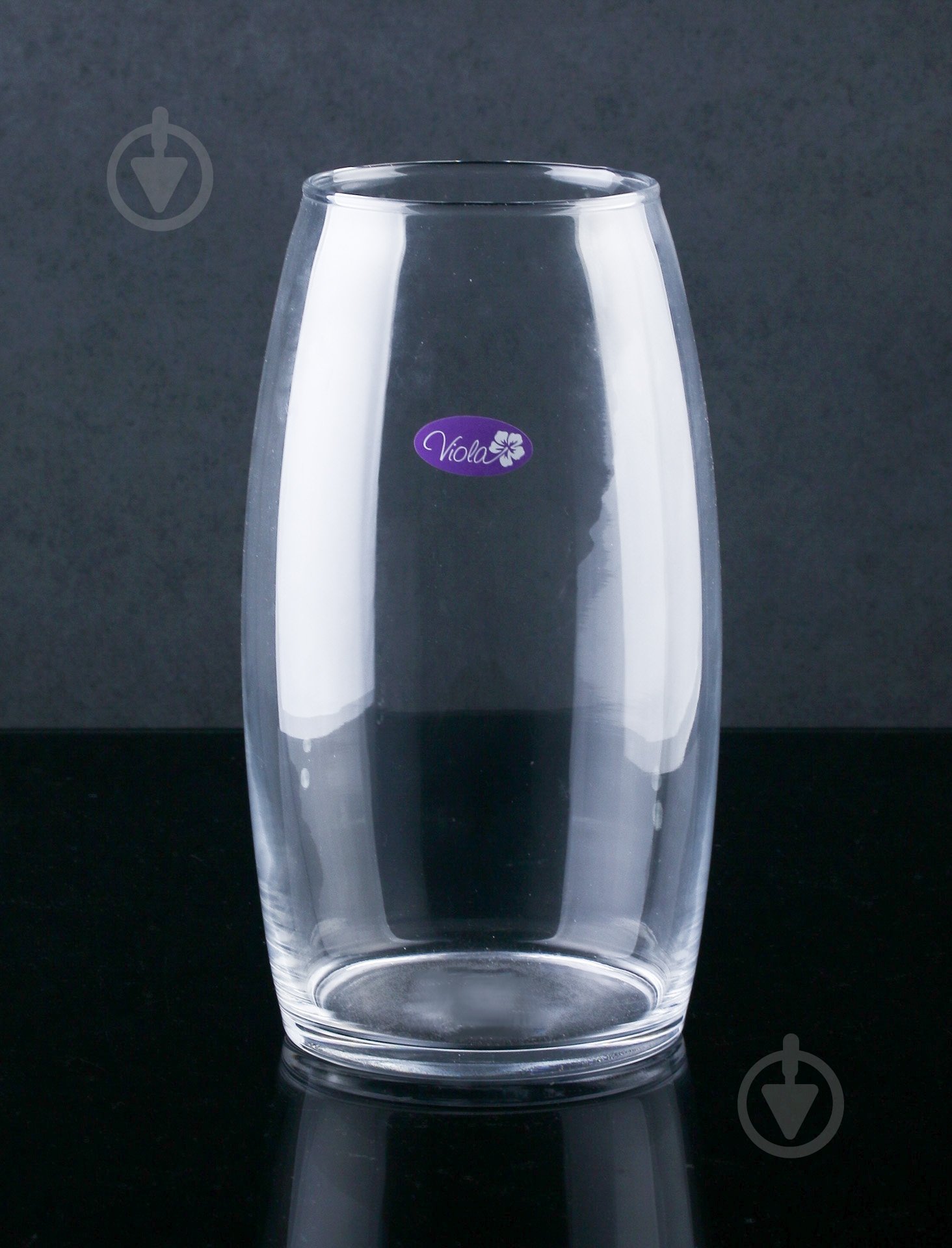 Ваза стеклянная Viola 31-108-056 23 см прозрачная - фото 1