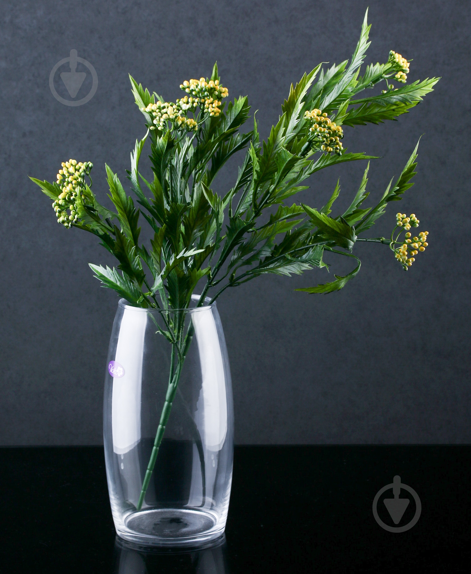 Ваза стеклянная Viola 31-108-056 23 см прозрачная - фото 2