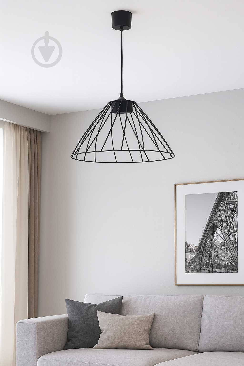 Светильник подвесной LIGHT SET KOSA 1x/GX53 черный - фото 2