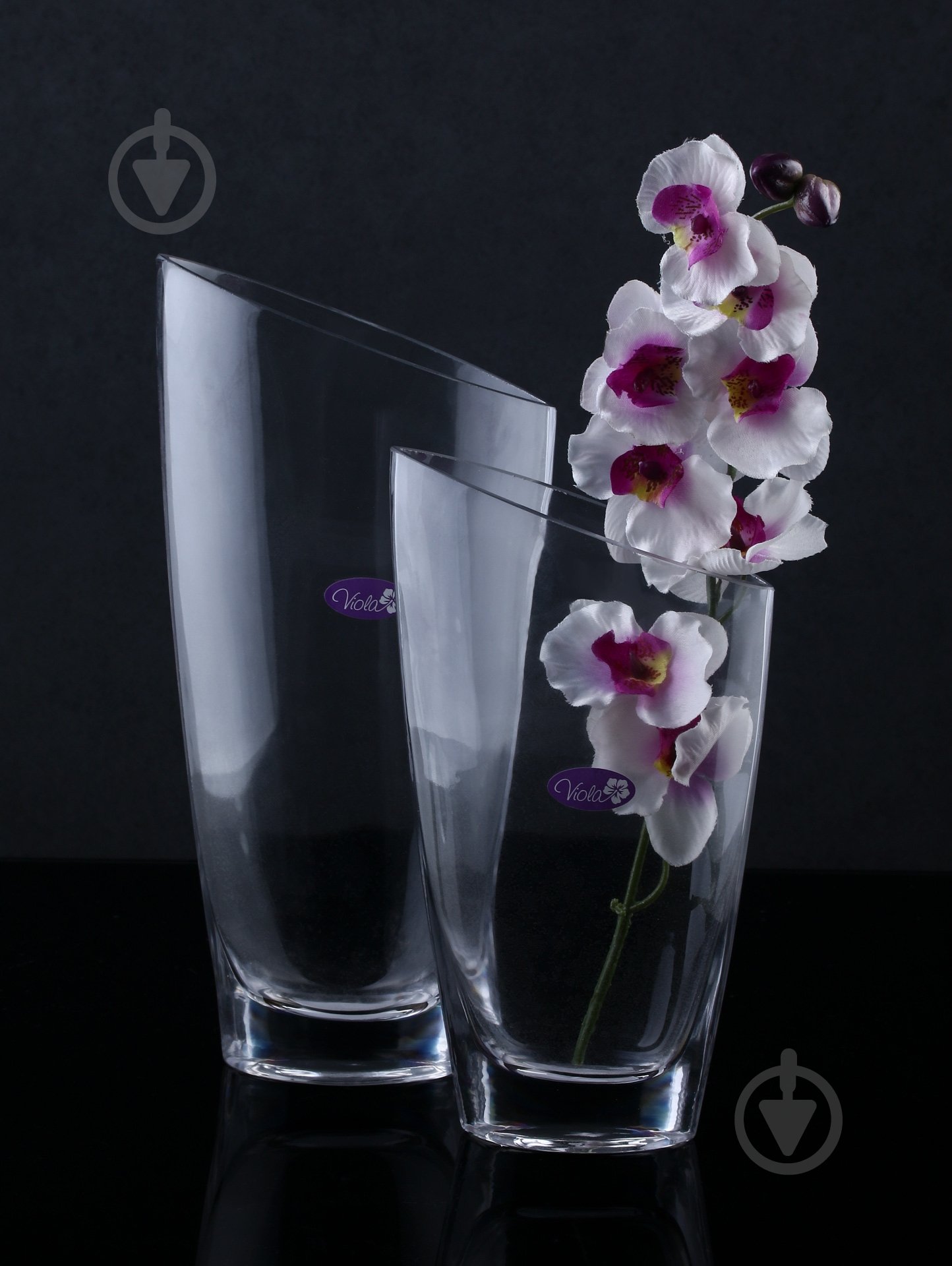 Ваза стеклянная Viola 31-108-043 25 см прозрачная - фото 3