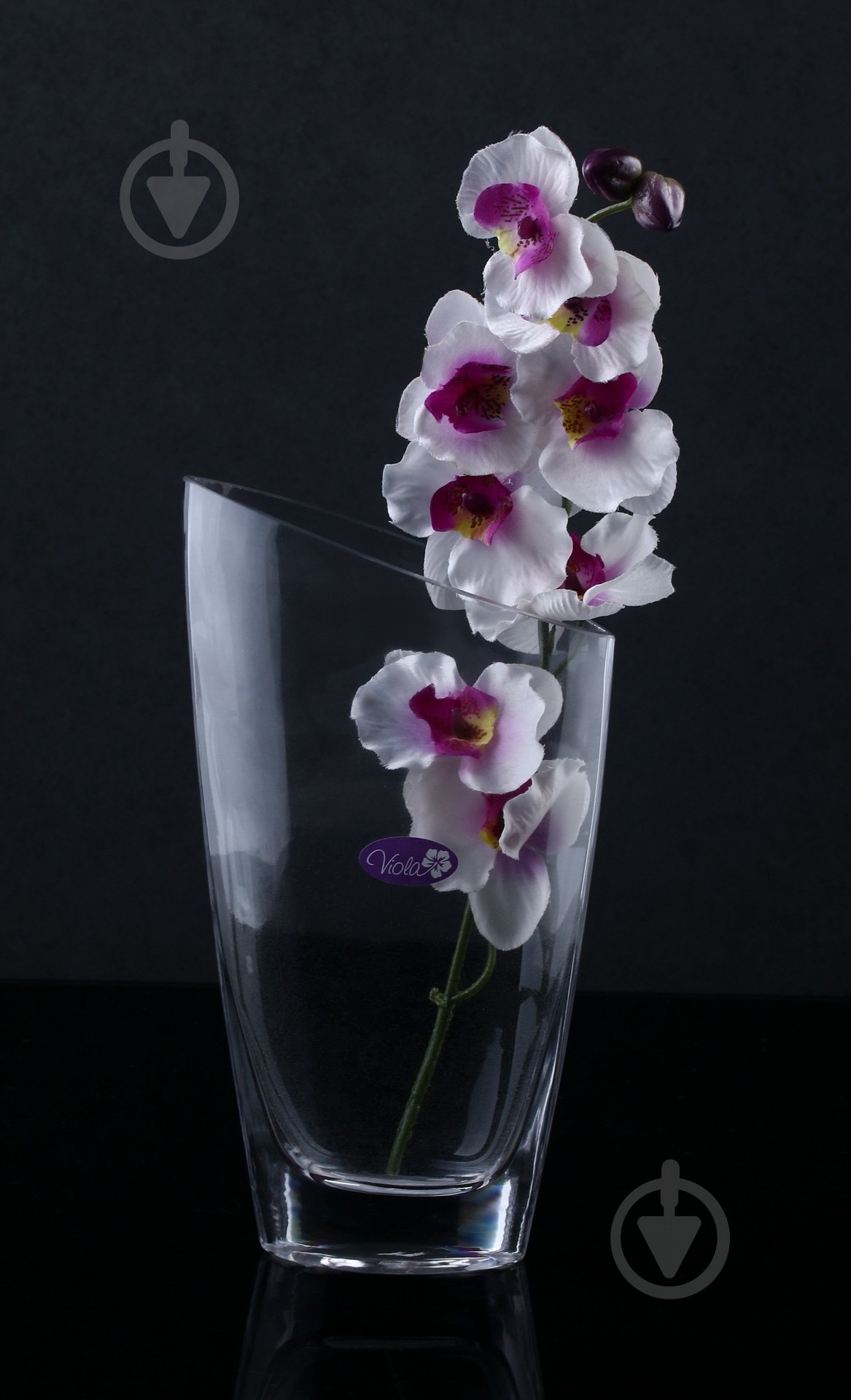 Ваза стеклянная Viola 31-108-043 25 см прозрачная - фото 2