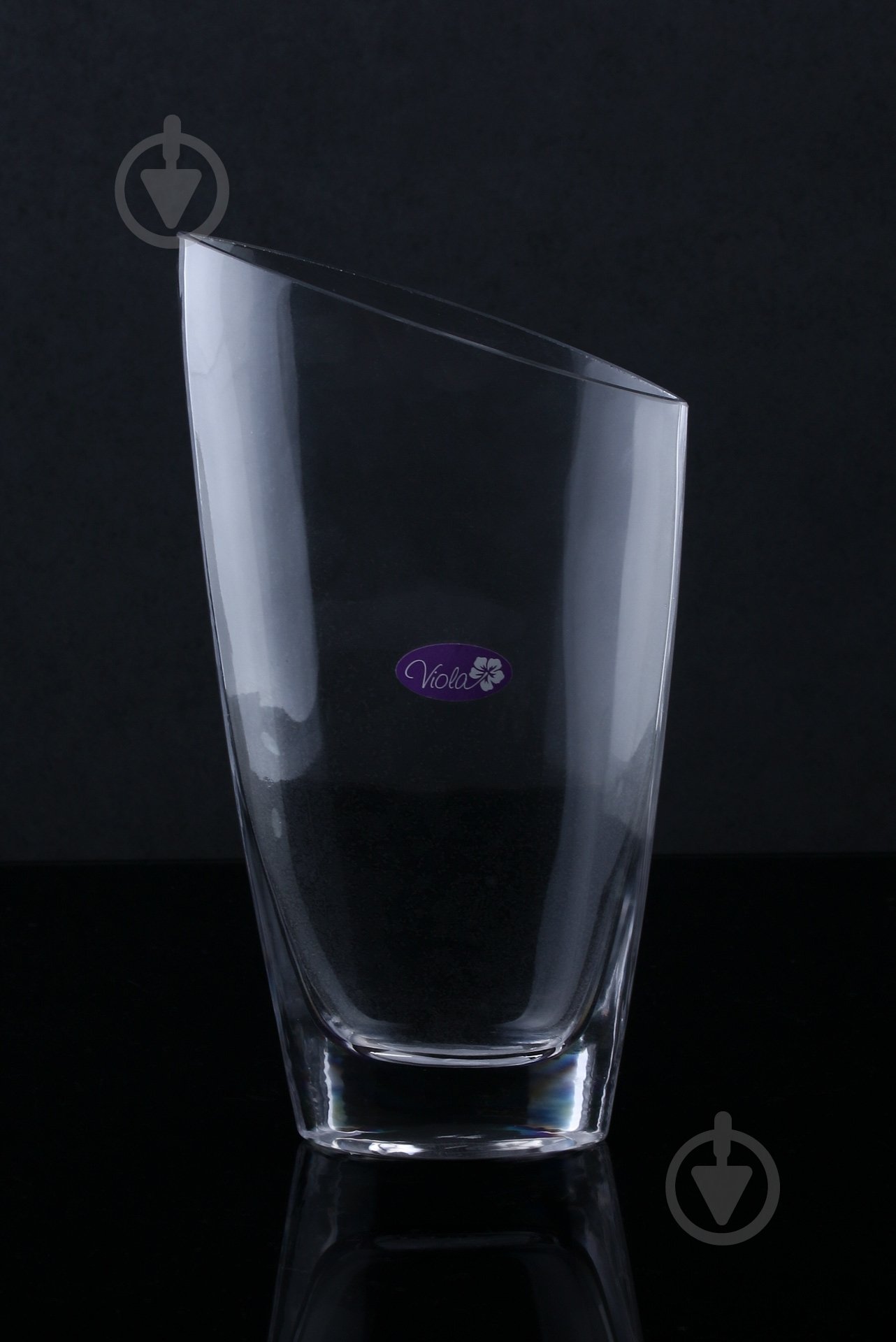 Ваза стеклянная Viola 31-108-043 25 см прозрачная - фото 1