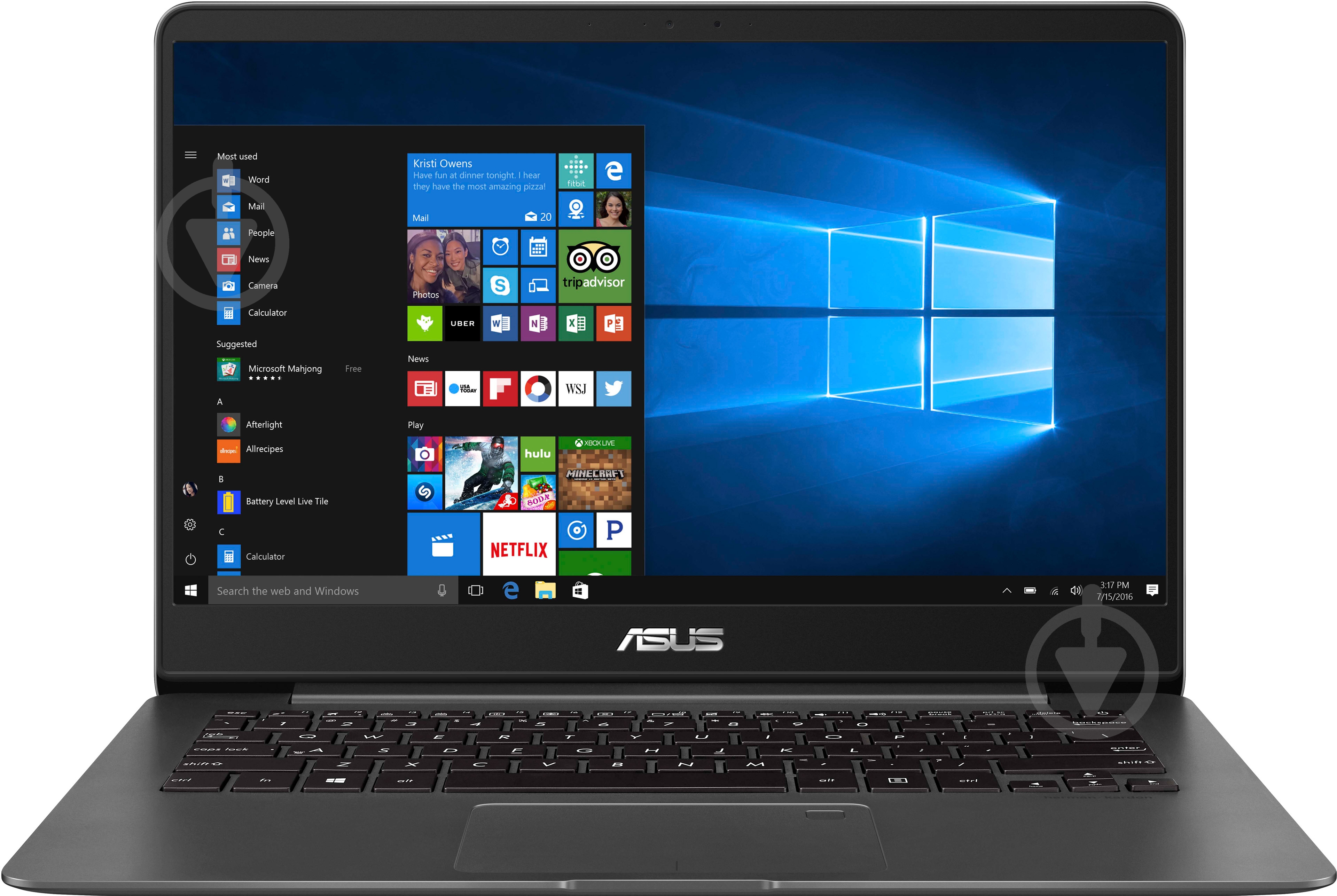Ноутбук Asus ZenBook UX430UN-GV043T 14" (90NB0GH1-M00550) grey - фото 1