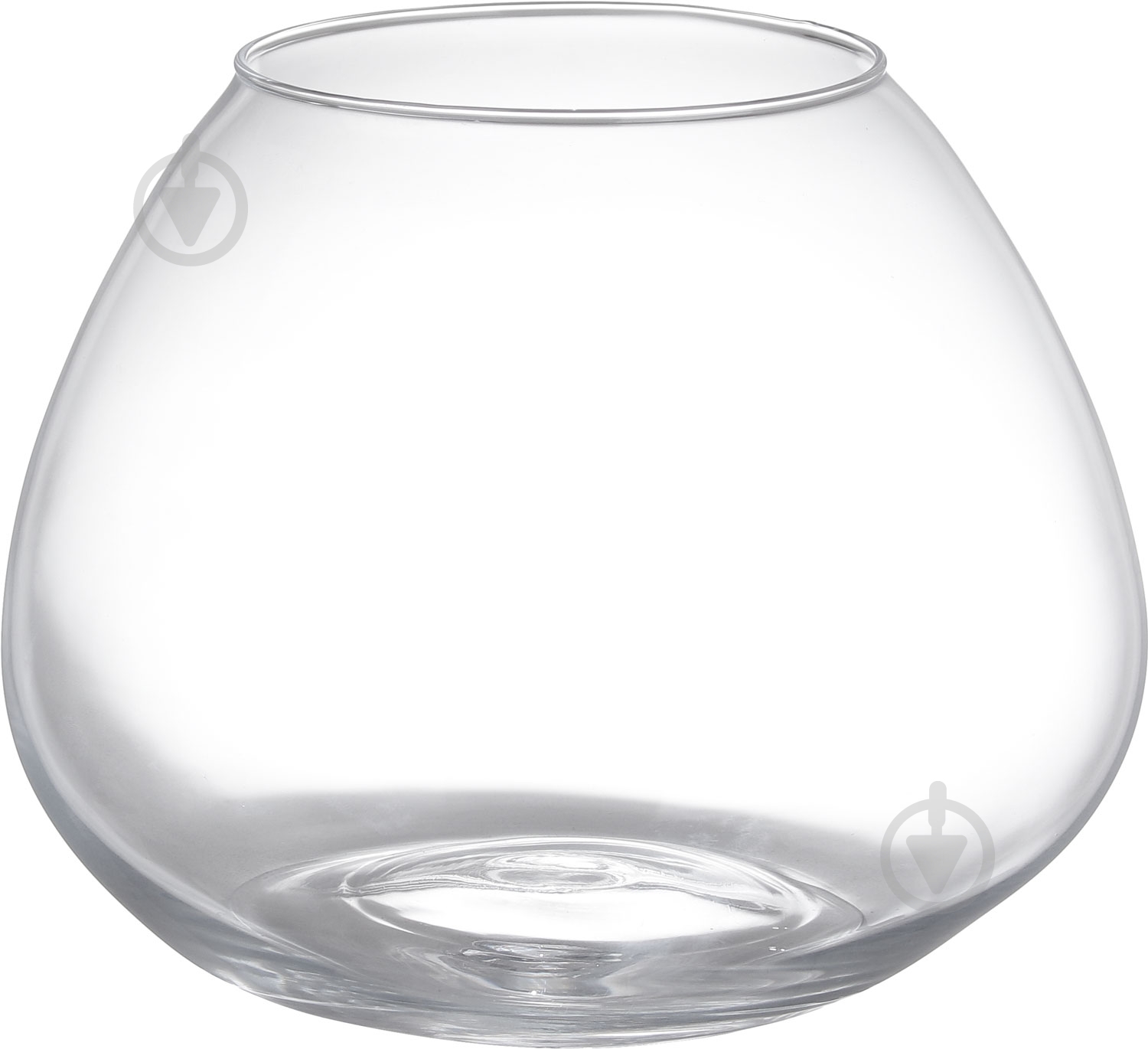 Ваза стеклянная Капля 25х20 см 20 см прозрачная 17-7127R - фото 1