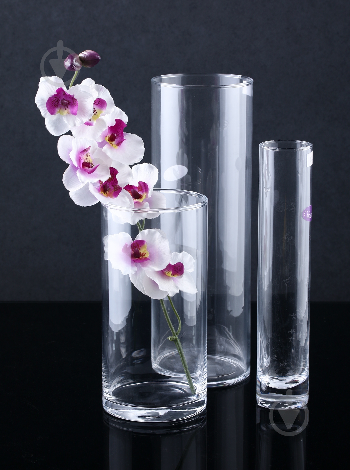 Ваза стеклянная 20х10 20 см прозрачная - фото 4