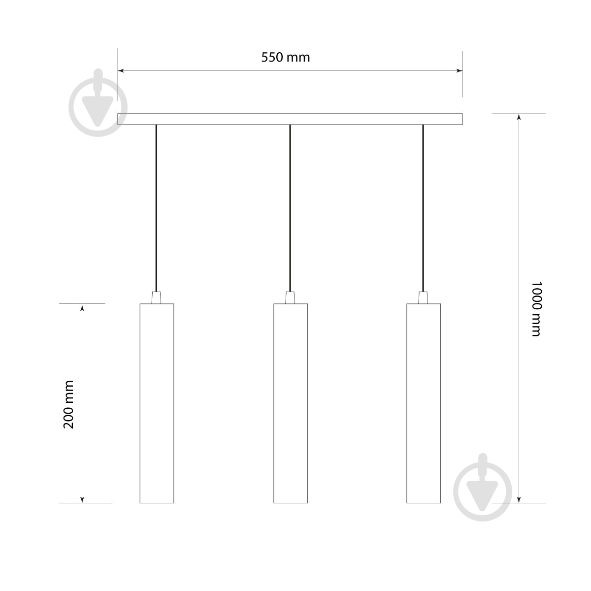 Світильник підвісний LIGHT SET SIVASH 2054 3xGU5.3 чорний - фото 3 Світильник підвісний LIGHT SET SIVASH 2054 3xGU5.3 чорний - фото 3