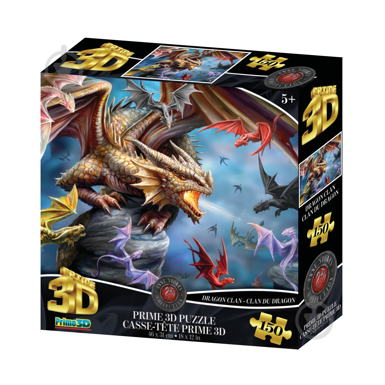 3D-пазл PRIME 3D 10940 Драконы 150 деталей - фото 1