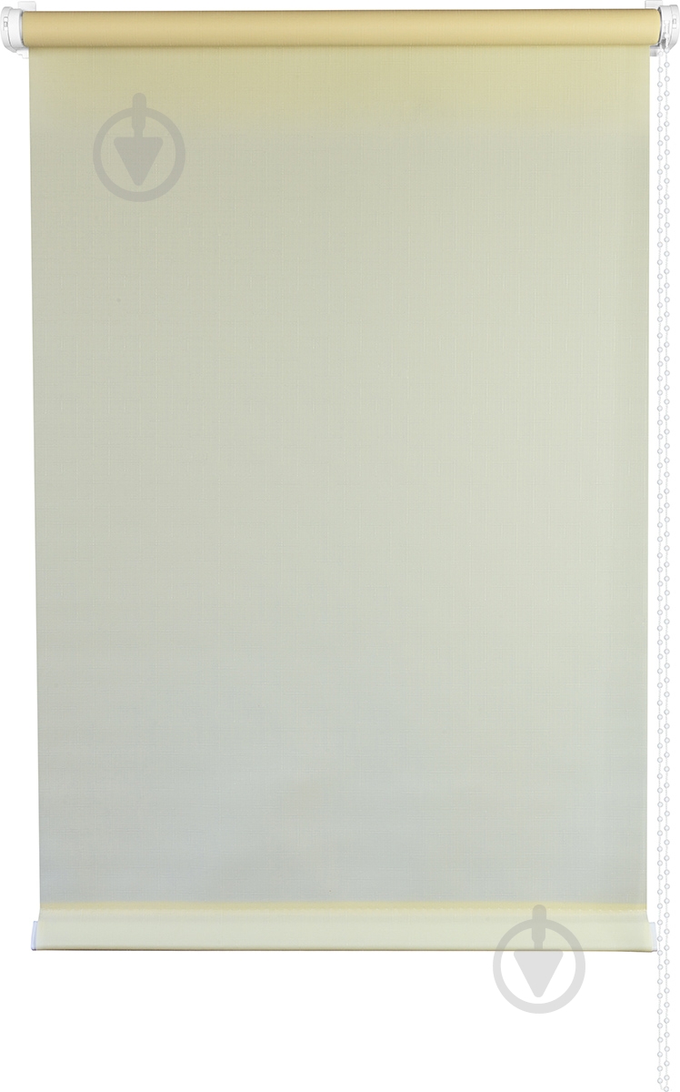 Ролета мини Delfa Лен 43x160 см шампань - фото 1
