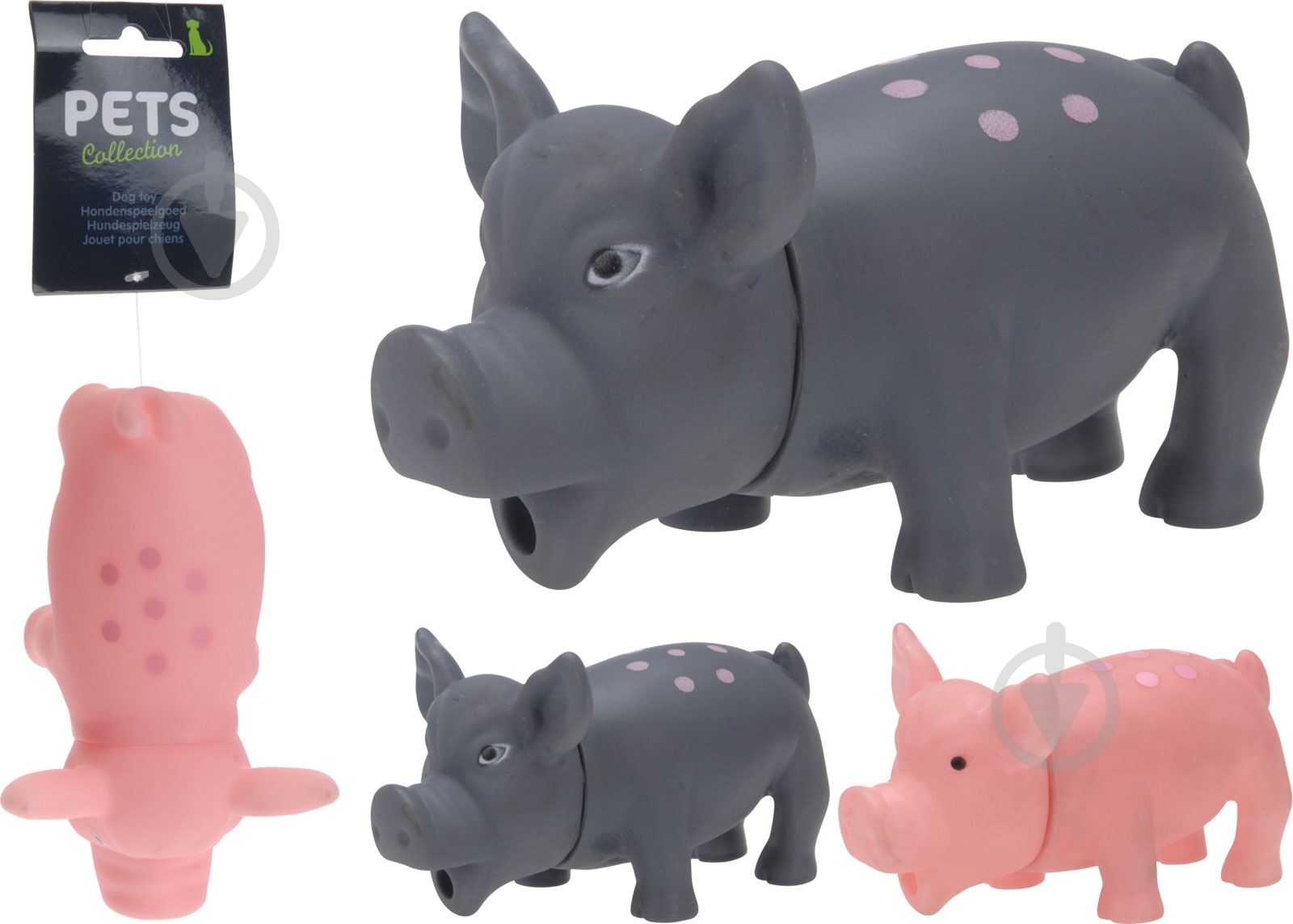 Игрушка для собак Свинья 15,5х9 см в ассортименте - фото 1