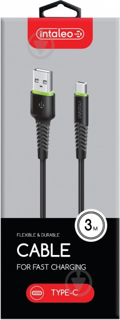 Кабель Intaleo USB Type-C – USB 3 м черный - фото 5 Кабель Intaleo USB Type-C – USB 3 м черный - фото 5