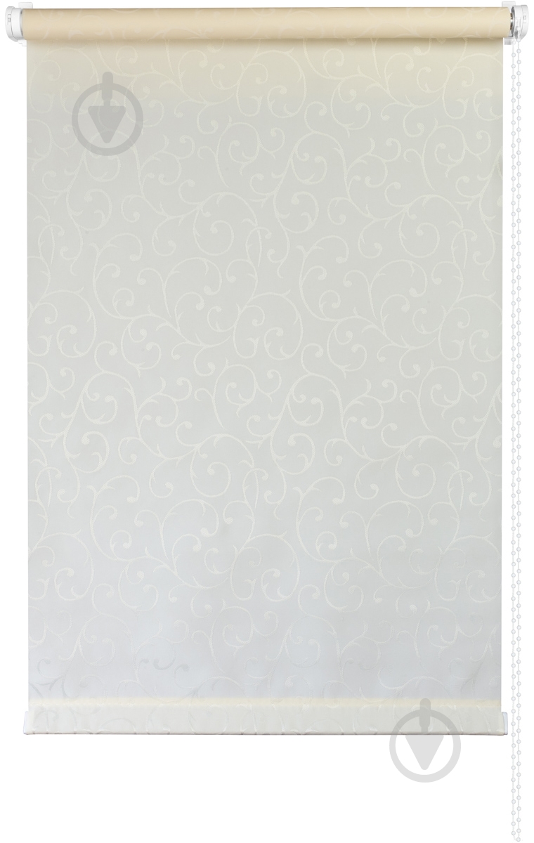 Ролета мини Delfa Жаккард Прима 52x170 см кремовая - фото 1