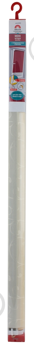 Ролета мини Delfa Жаккард Прима 52x170 см кремовая - фото 4