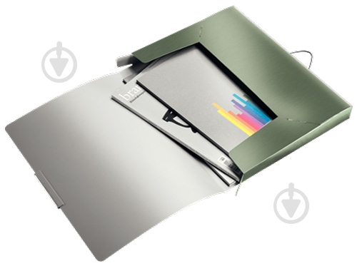Папка-бокс Style PP 30 мм зеленая 39560053 Leitz - фото 3