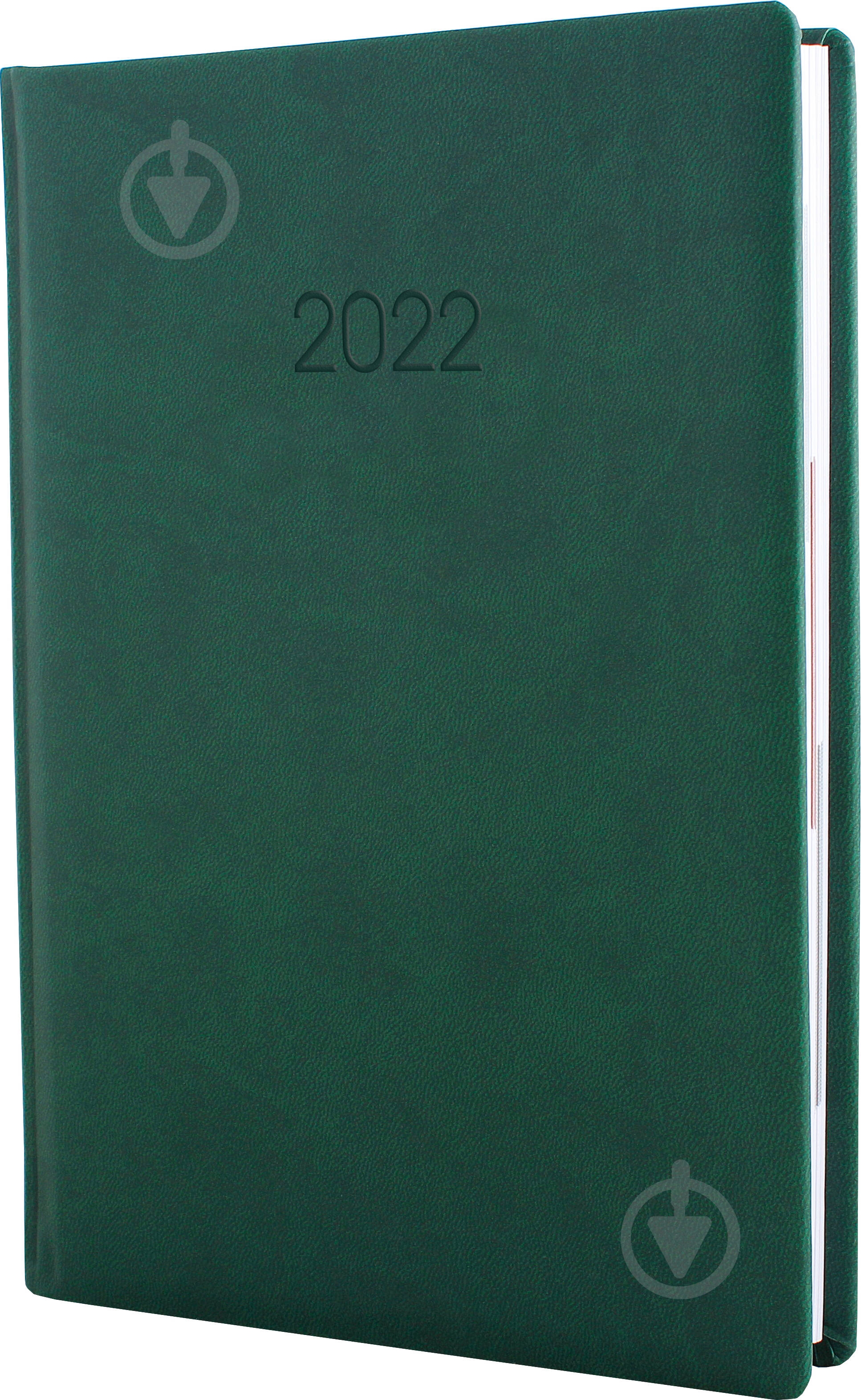 Дневник датированный зеленый линия Optima Vivella A6 2022 E21886 - фото 1