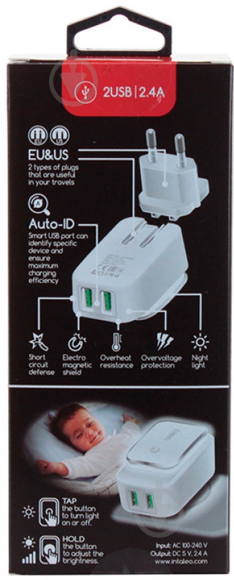 Сетевое зарядное устройство Intaleo TCL242 (2USB2.4A) - фото 5 Сетевое зарядное устройство Intaleo TCL242 (2USB2.4A) - фото 5