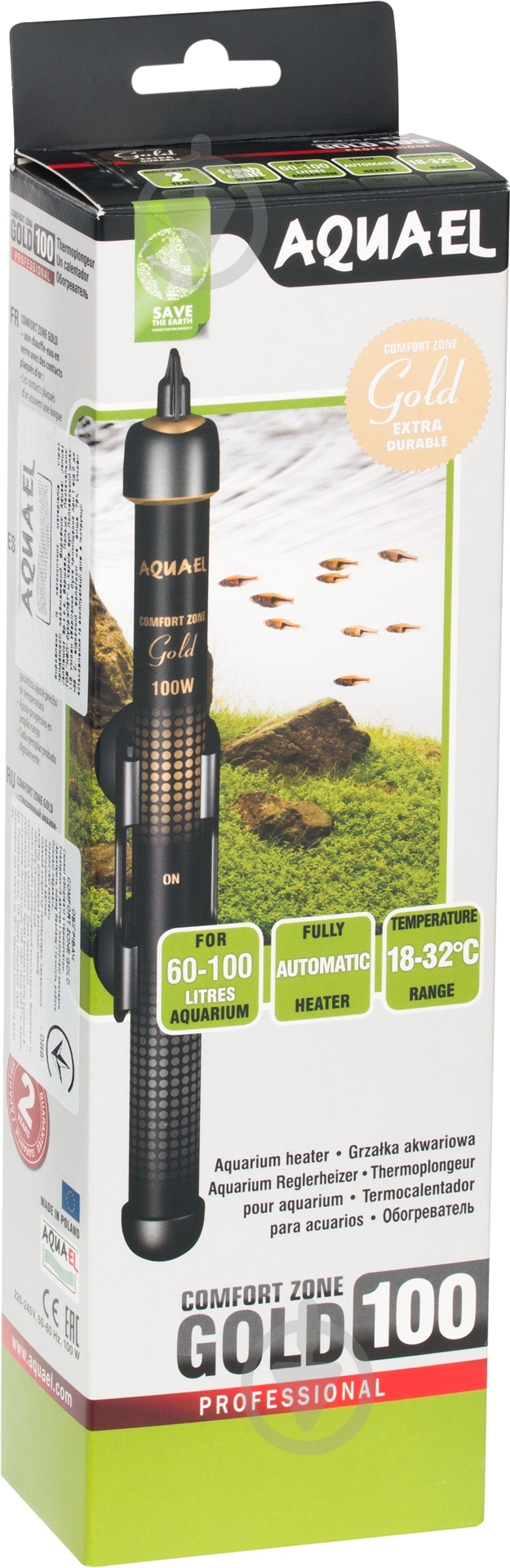Обогреватель AQUAEL Comfort Zone Gold 100W - фото 4 Обогреватель AQUAEL Comfort Zone Gold 100W - фото 4