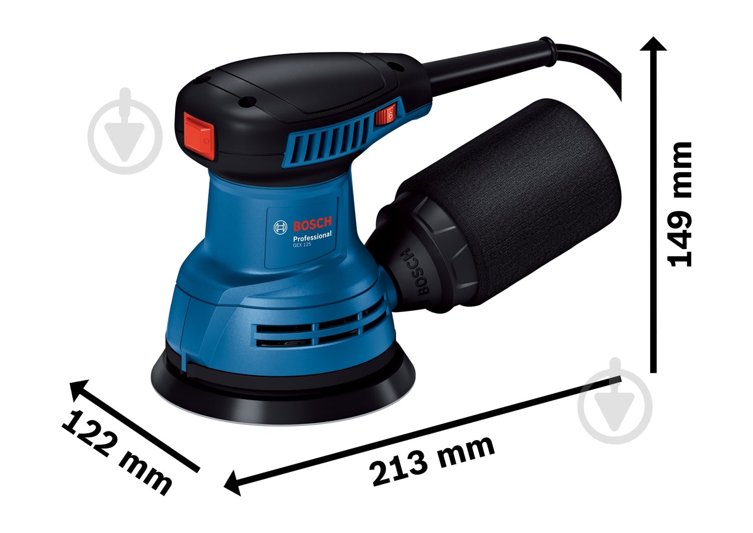 Эксцентриковая шлифмашина Bosch Professional GEX 125 06013A8020 - фото 4