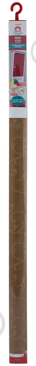 Ролета мини Delfa Жаккард Прима 68x170 см какао - фото 5