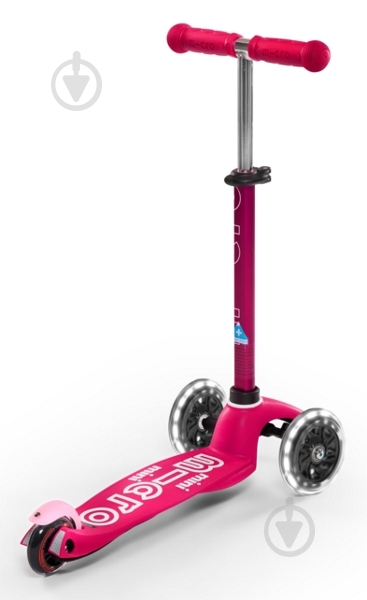 Самокат Micro детский Minideluxe LED розовый MMD075 - фото 5