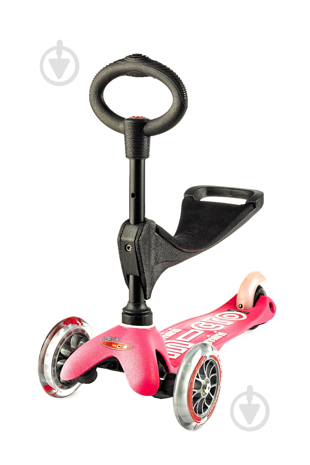 Самокат Micro MiniDeluxe 3 в 1 розовый MMD009 - фото 1