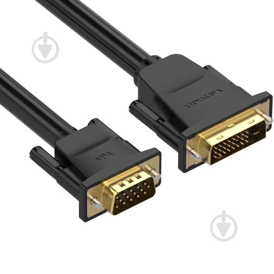 Кабель Vention DVI M (24+1) - VGA M 1,5 м черный (EABBG) - фото 2