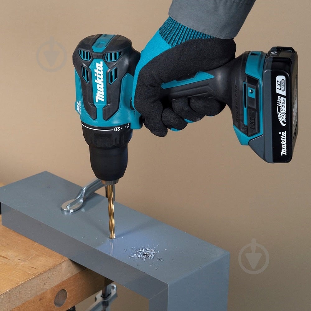 Шуруповерт ударный аккумуляторный Makita LXT Basic DHP490WVE - фото 7
