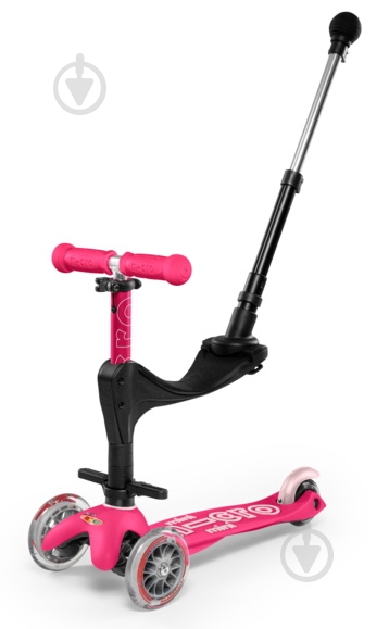 Самокат Micro MiniDeluxe Plus розовый MMD079 - фото 2 Самокат Micro MiniDeluxe Plus розовый MMD079 - фото 2
