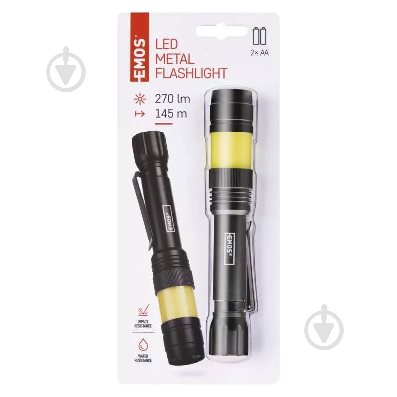 Фонарь Emos 360° 2xAA металл 270 Lm черный P3112 - фото 4