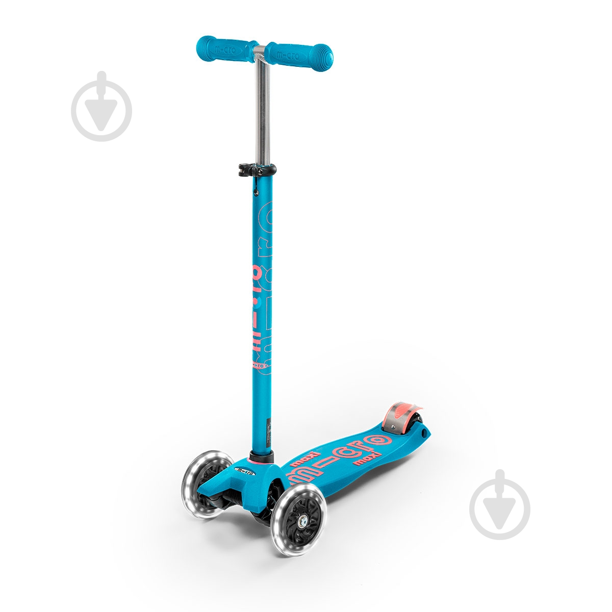 Самокат Micro детский Maxi Deluxe aqua LED аква ММD078 - фото 2