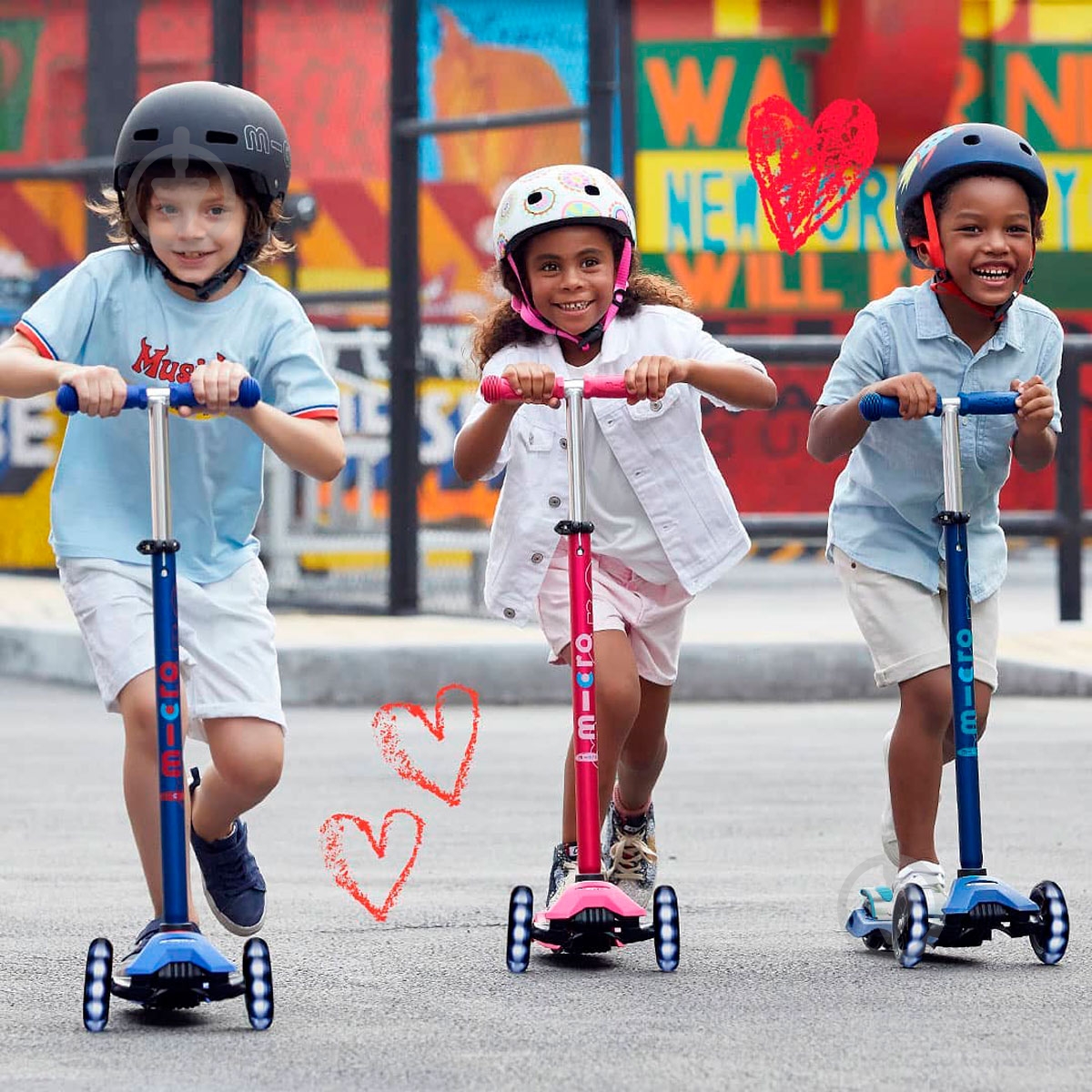 Самокат Micro детский Maxi Deluxe aqua LED аква ММD078 - фото 10