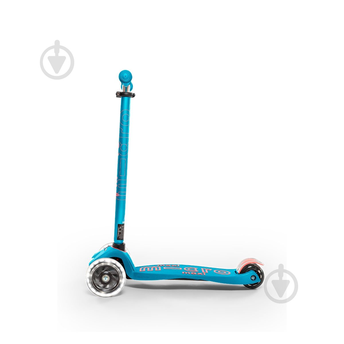 Самокат Micro детский Maxi Deluxe aqua LED аква ММD078 - фото 3