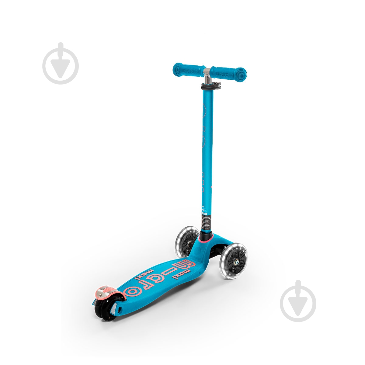 Самокат Micro детский Maxi Deluxe aqua LED аква ММD078 - фото 6