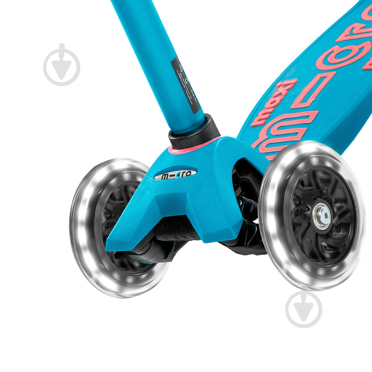 Самокат Micro детский Maxi Deluxe aqua LED аква ММD078 - фото 7