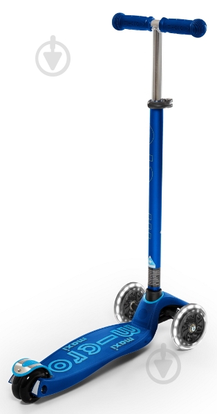 Самокат Micro Maxideluxe LED синий ММD083 - фото 3