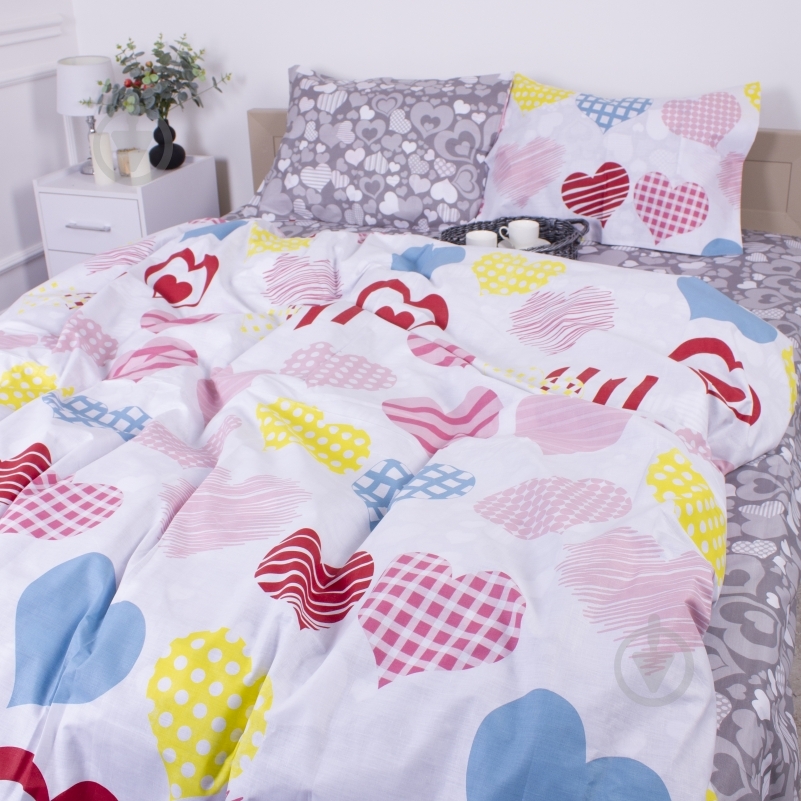 Комплект постільної білизни MirSon 17-0532 Bright hearts мульті - фото 3