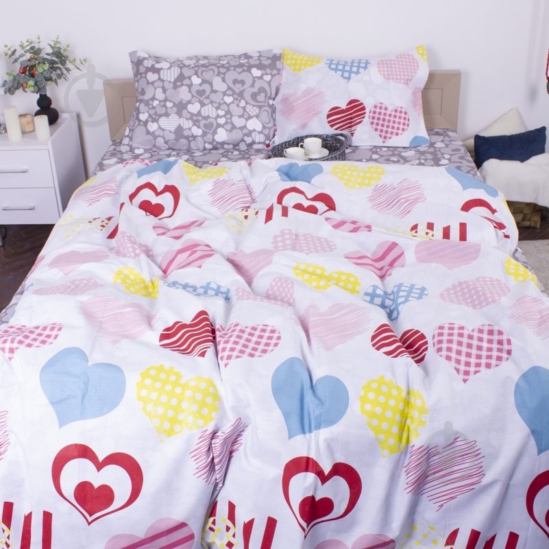 Комплект постільної білизни MirSon 17-0532 Bright hearts мульті - фото 5