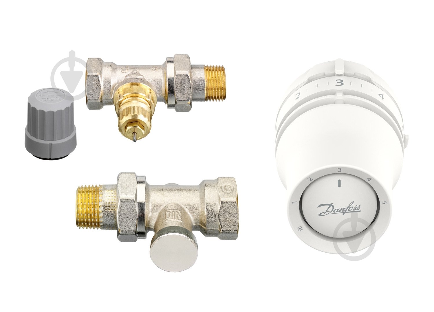 Комплект термостатичних кранів радіаторний Danfoss Redia RA click прямий 1/2 - фото 2 Комплект термостатичних кранів радіаторний Danfoss Redia RA click прямий 1/2 - фото 2