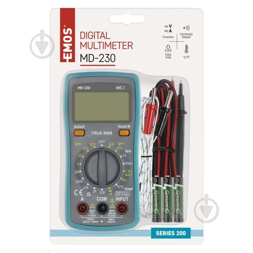 Мультиметр цифровой Emos M0230 с щупом - фото 6