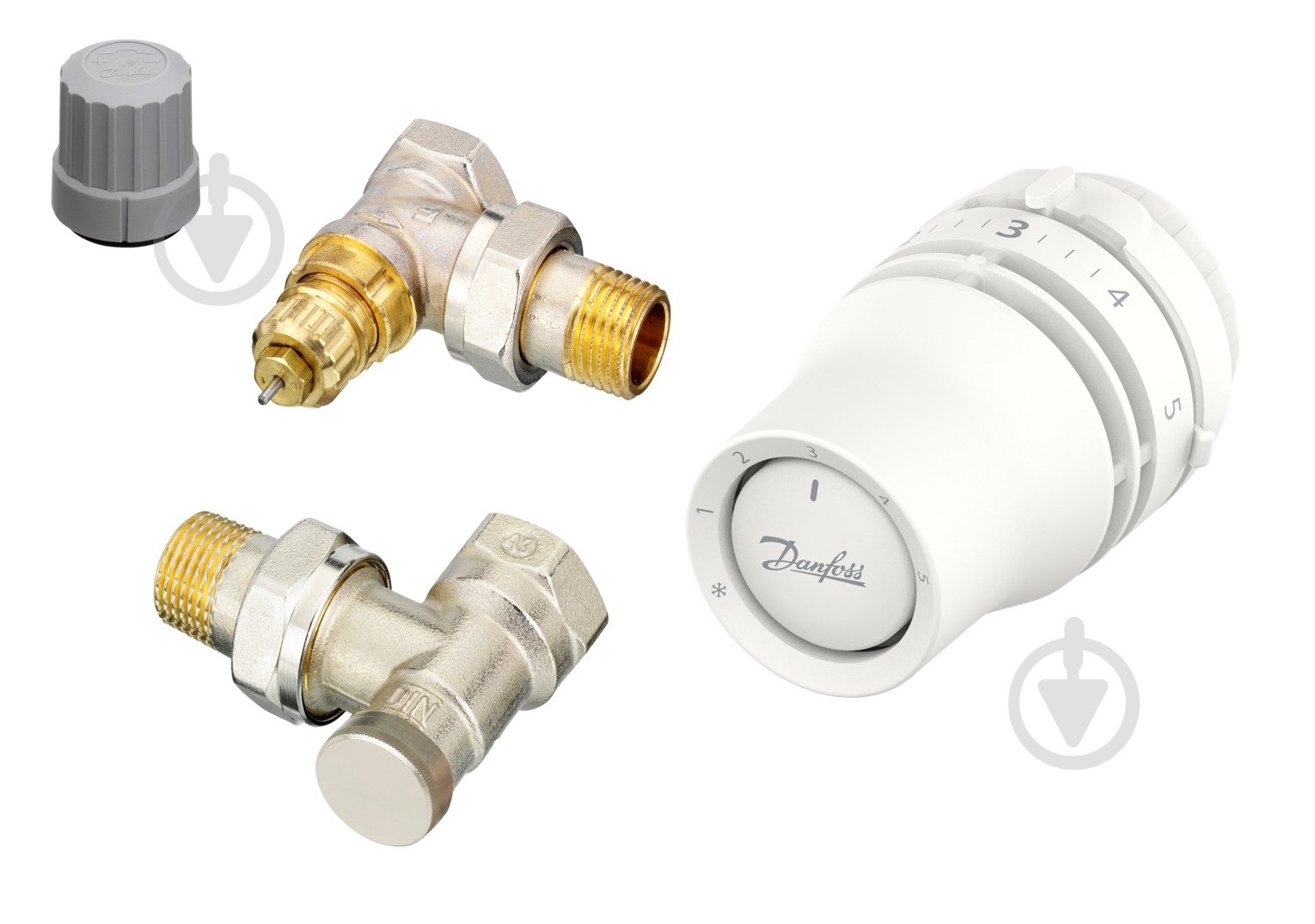 Комплект термостатических кранов радиаторный Danfoss Redia RA click угловой 1/2 - фото 1 Комплект термостатических кранов радиаторный Danfoss Redia RA click угловой 1/2 - фото 1