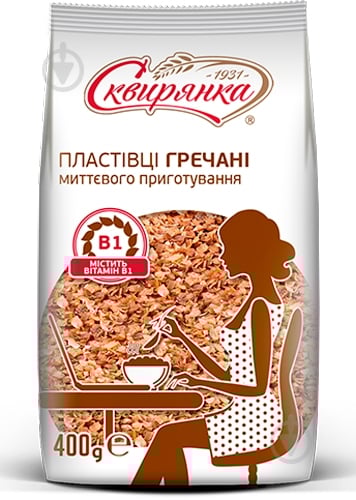 Хлопья Сквирянка гречневые 400 г - фото 1