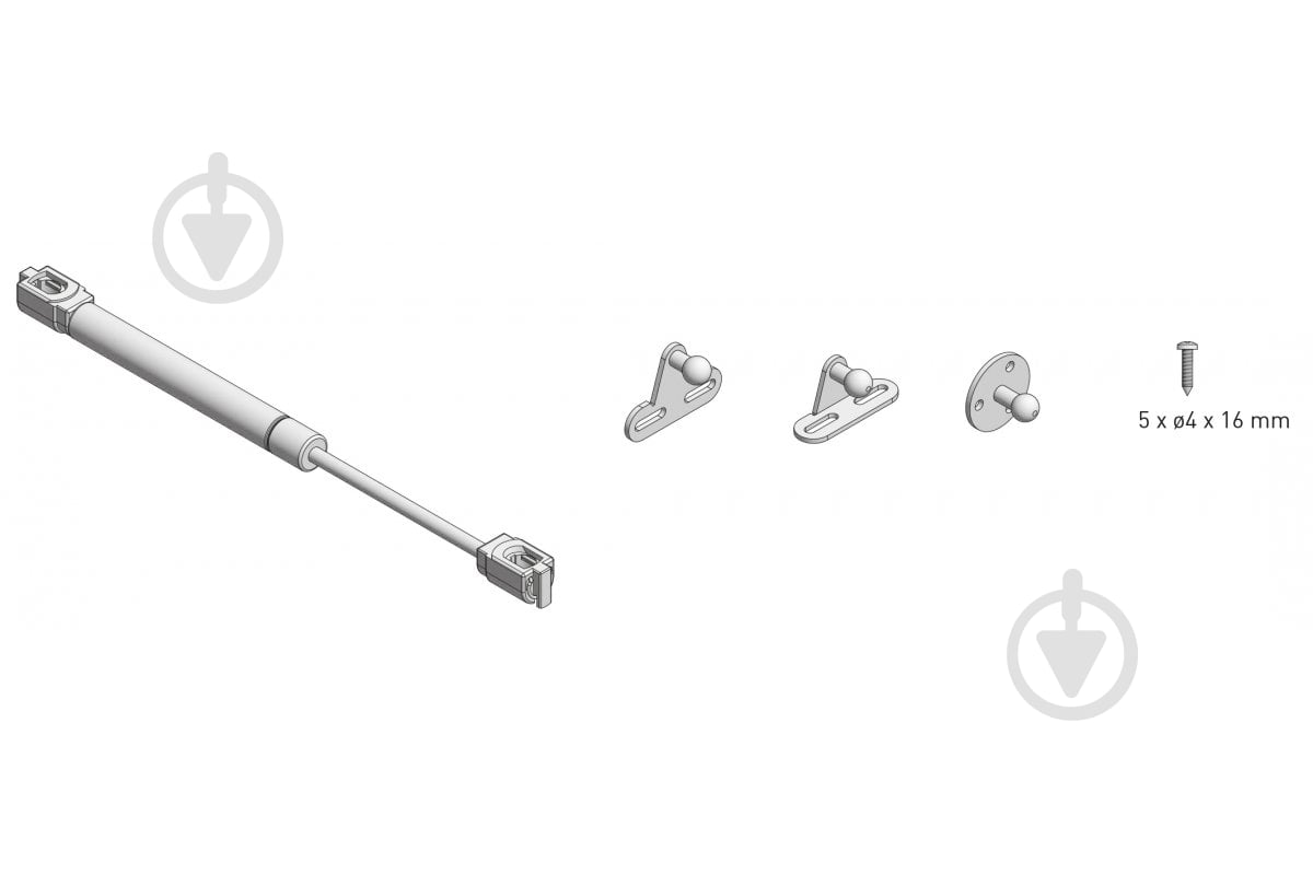 Амортизатор газовый GTV 80N для мебели верхний PD-G0080-N02 без доводчика - фото 3