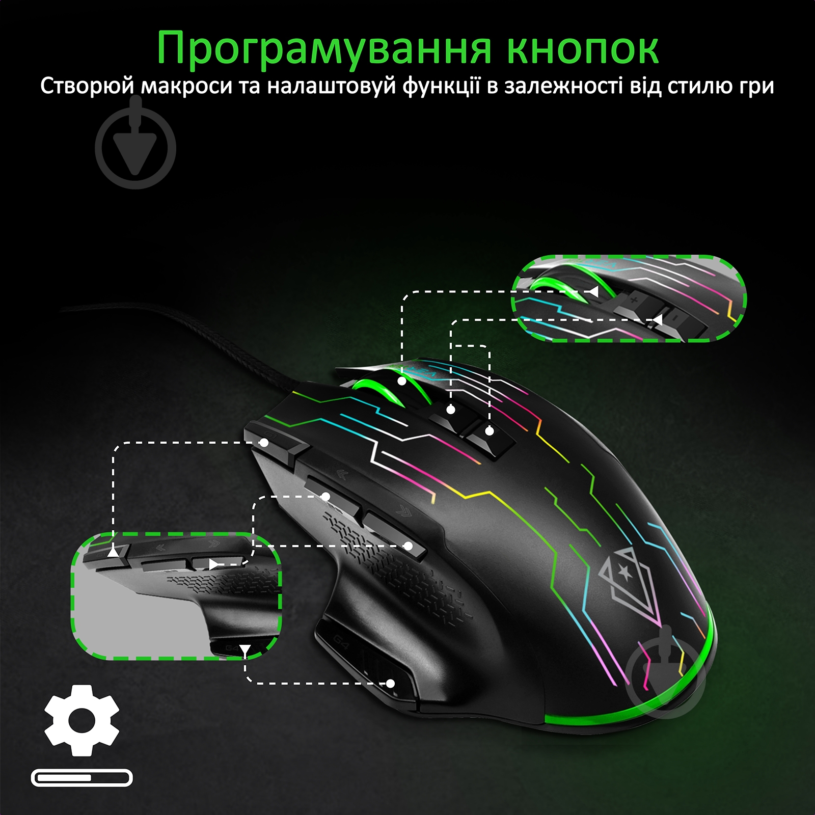 Мышь Vertux Kryptonite USB Black - фото 5