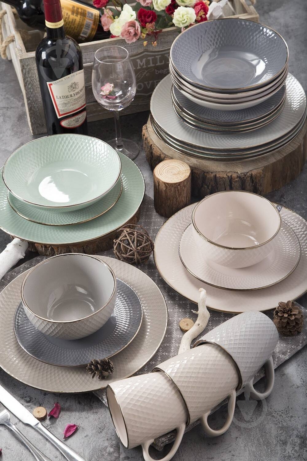 Чашка Bella Vita Rombique Menthol 320 мл - фото 2 Чашка Bella Vita Rombique Menthol 320 мл - фото 2