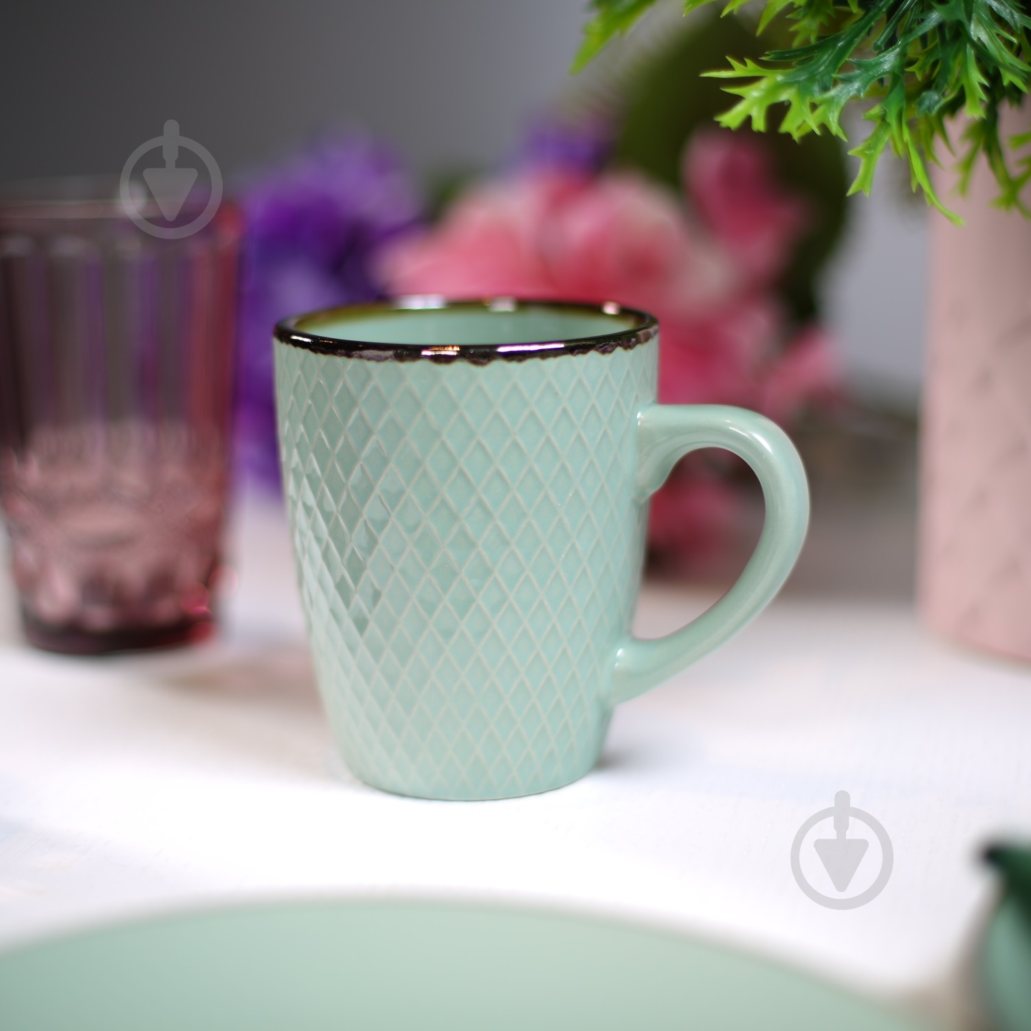 Чашка Bella Vita Rombique Menthol 320 мл - фото 3 Чашка Bella Vita Rombique Menthol 320 мл - фото 3