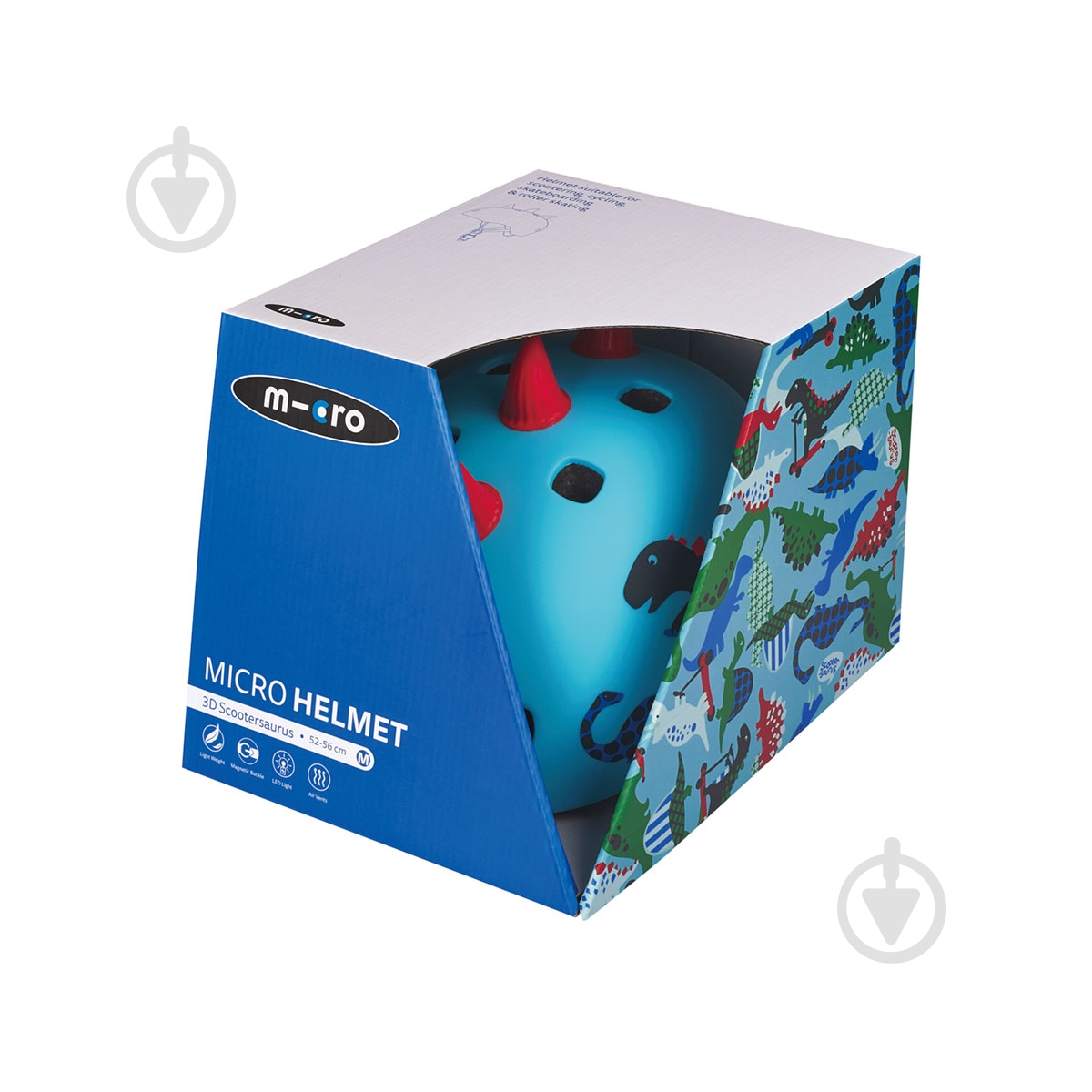 Шлем защитный Micro Mobillity Systems Micro PC 3D scootersaurus AC2095BX р. M голубой - фото 11 Шлем защитный Micro Mobillity Systems Micro PC 3D scootersaurus AC2095BX р. M голубой - фото 11