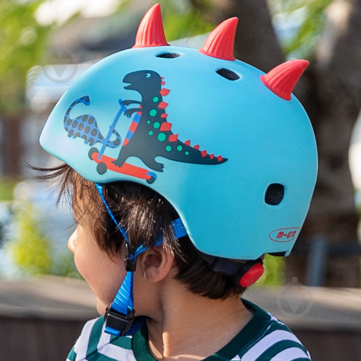 Шлем защитный Micro Mobillity Systems Micro PC 3D scootersaurus AC2095BX р. M голубой - фото 7 Шлем защитный Micro Mobillity Systems Micro PC 3D scootersaurus AC2095BX р. M голубой - фото 7