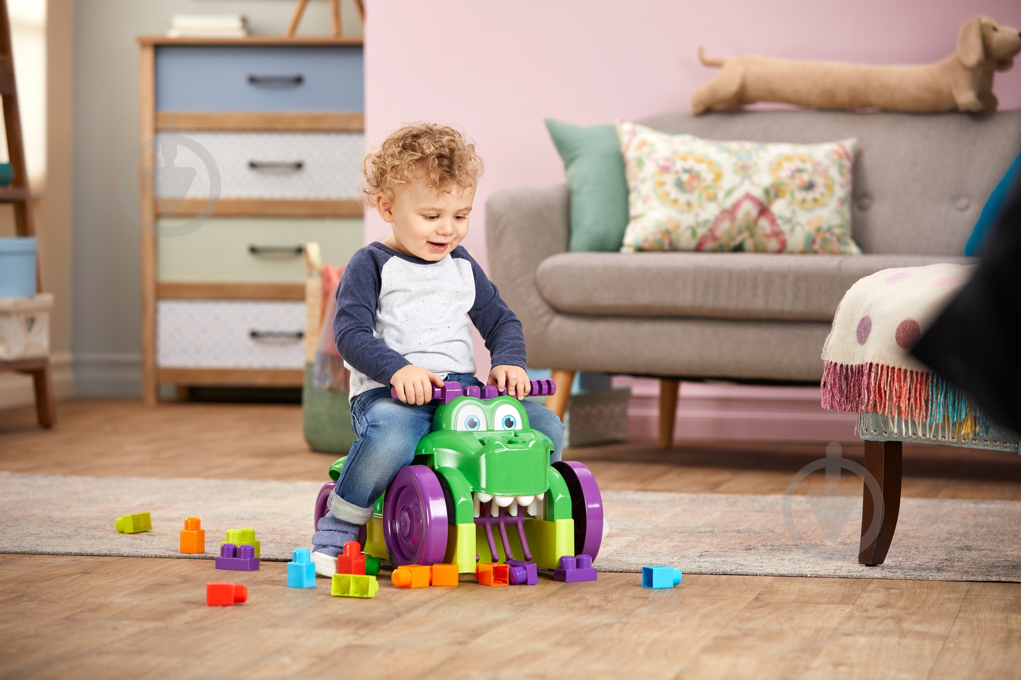 Каталка Mega Bloks Катайся и собирай кубики GFG22 - фото 4