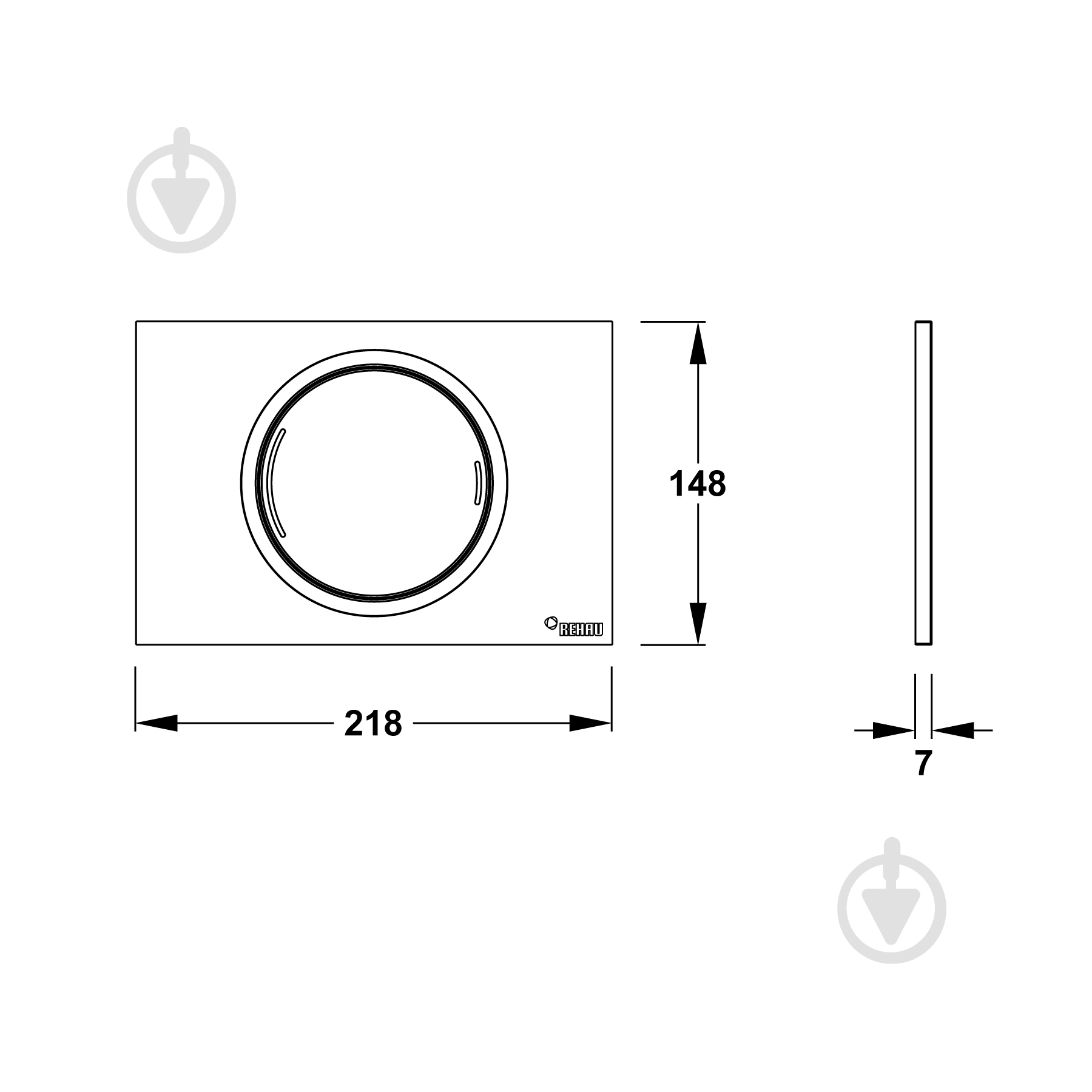 Кнопка смыва REHAU Zero хром - фото 4