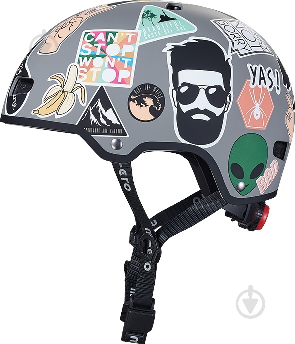 Шолом захисний Micro Mobillity Systems Micro ABS sticker AC2120BX р. M сірий - фото 1