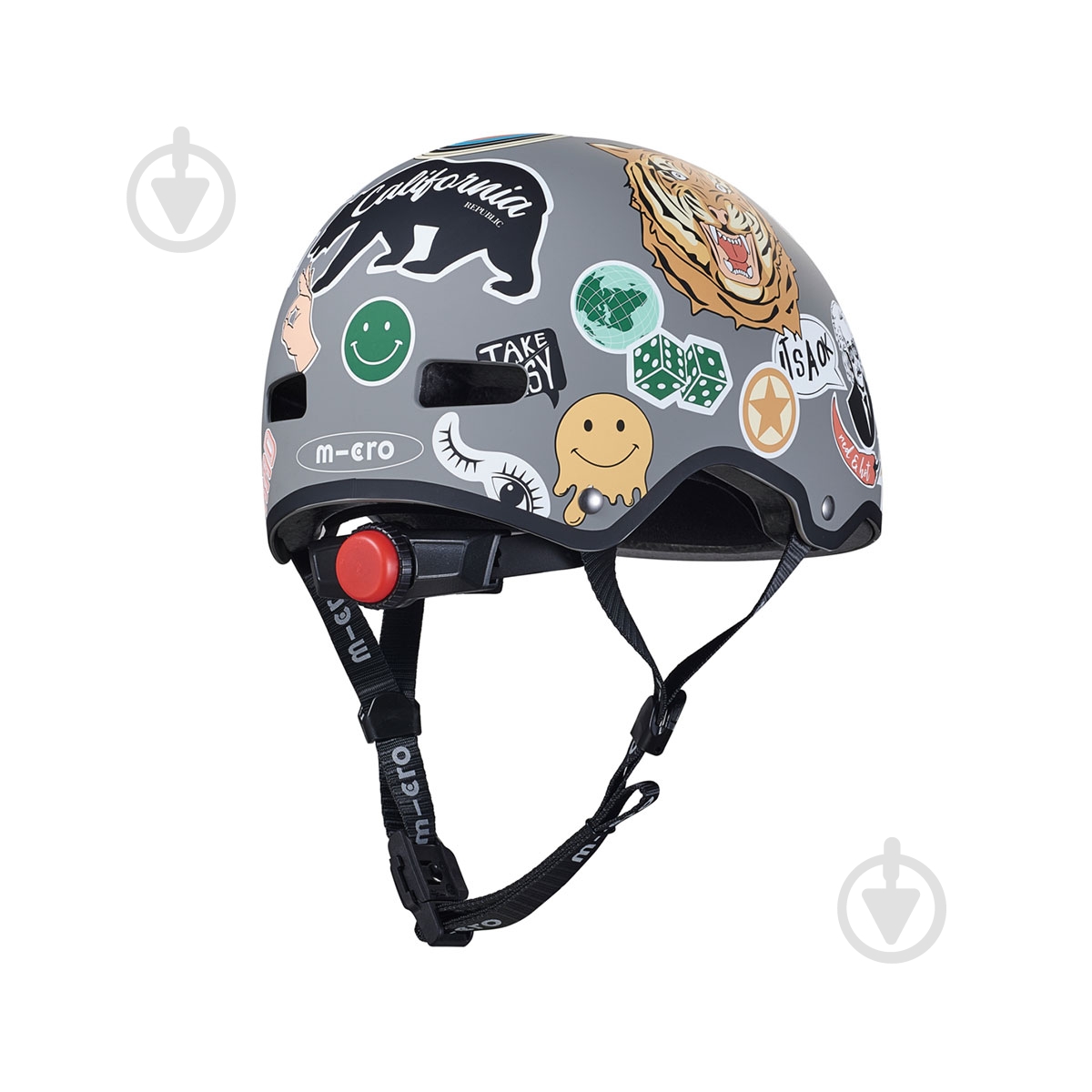 Шолом захисний Micro Mobillity Systems Micro ABS sticker AC2120BX р. M сірий - фото 3